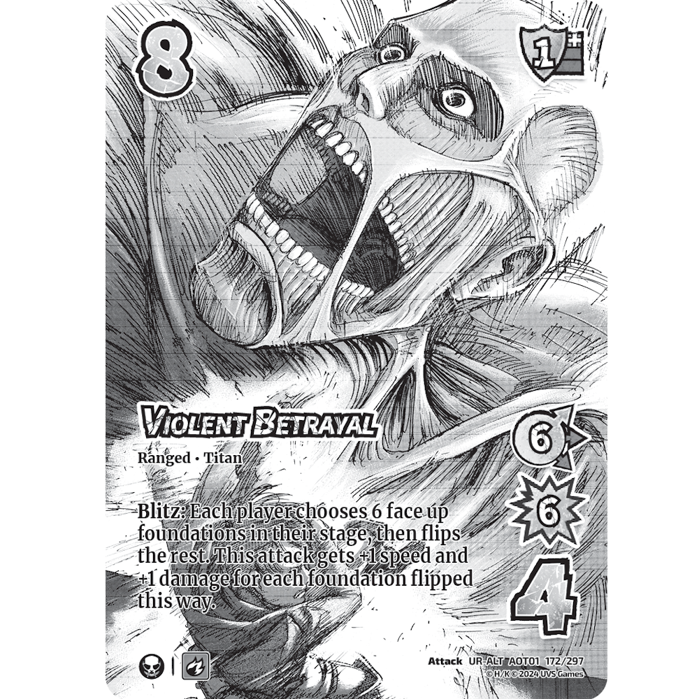 Violent Betrayal, 172/297, UR-ALT, UniVersus, Attack on Titan: Battle for Humanity