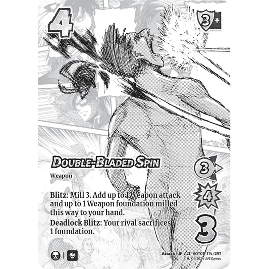 Double-Bladed Spin, 114/297, UR-ALT, UniVersus, Attack on Titan: Battle for Humanity