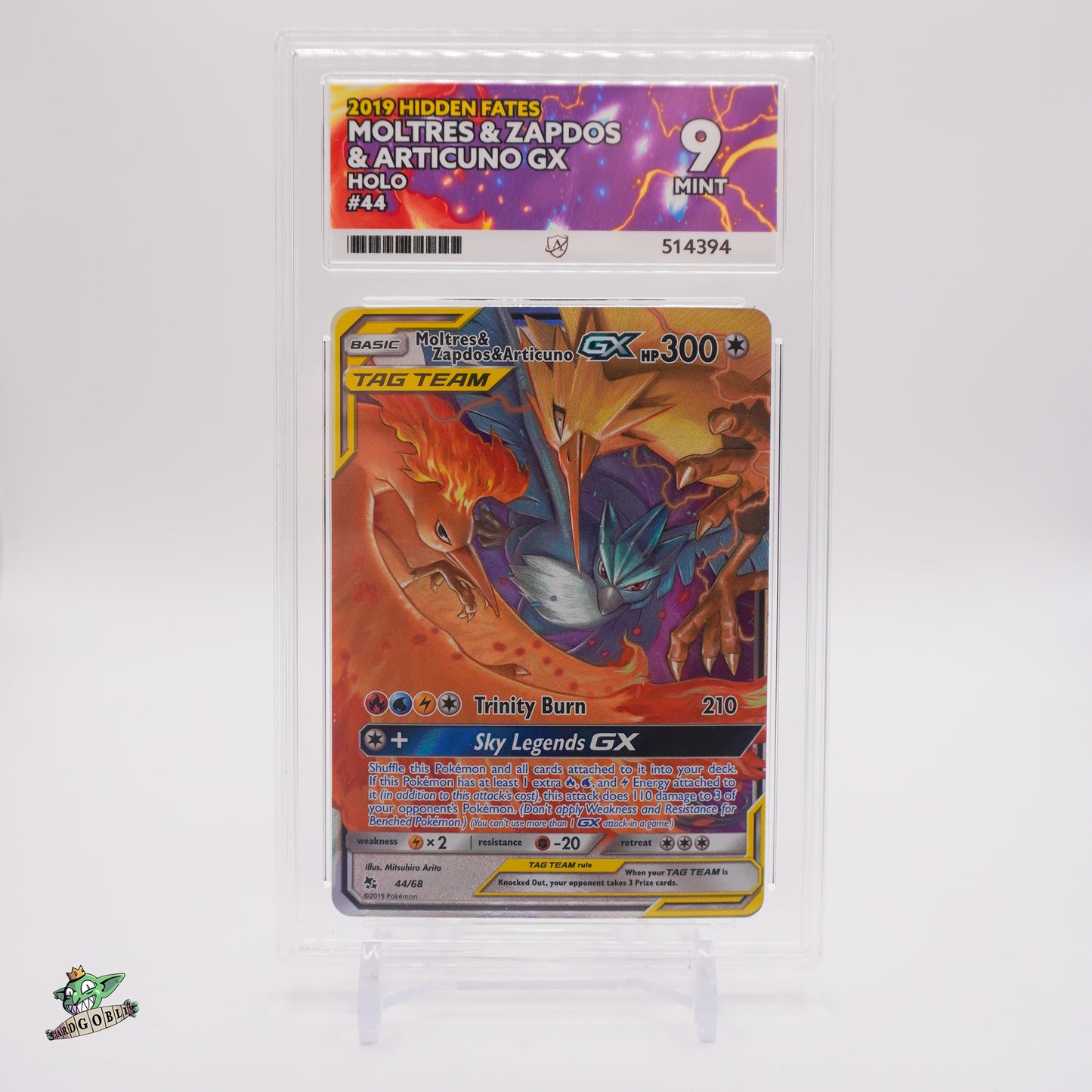 Moltres & Zapdos & Articuno GX - 44 Hidden Fates ACE 9 MINT