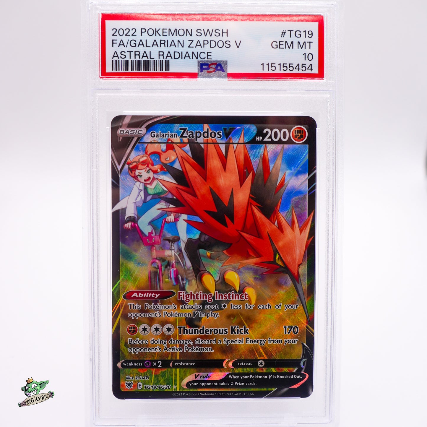 Galarian Zapdos V - TG19 Astral Radiance PSA 10 GEM MT