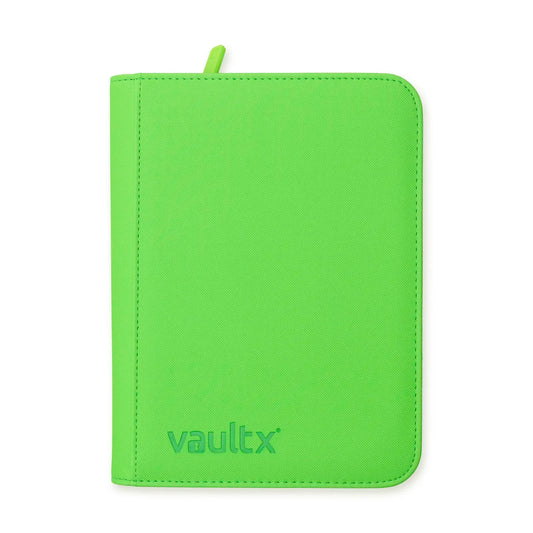 Vault X Exo-Tec Zip Binder Neon Green 4-Pocket