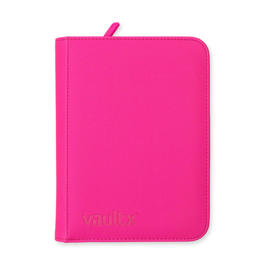 Vault X Exo-Tec Zip Binder Neon Pink 4-Pocket