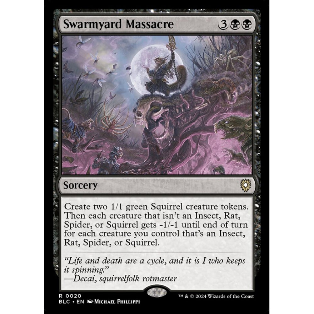 Swarmyard Massacre, 20, rare, Magic: The Gathering, Bloomburrow