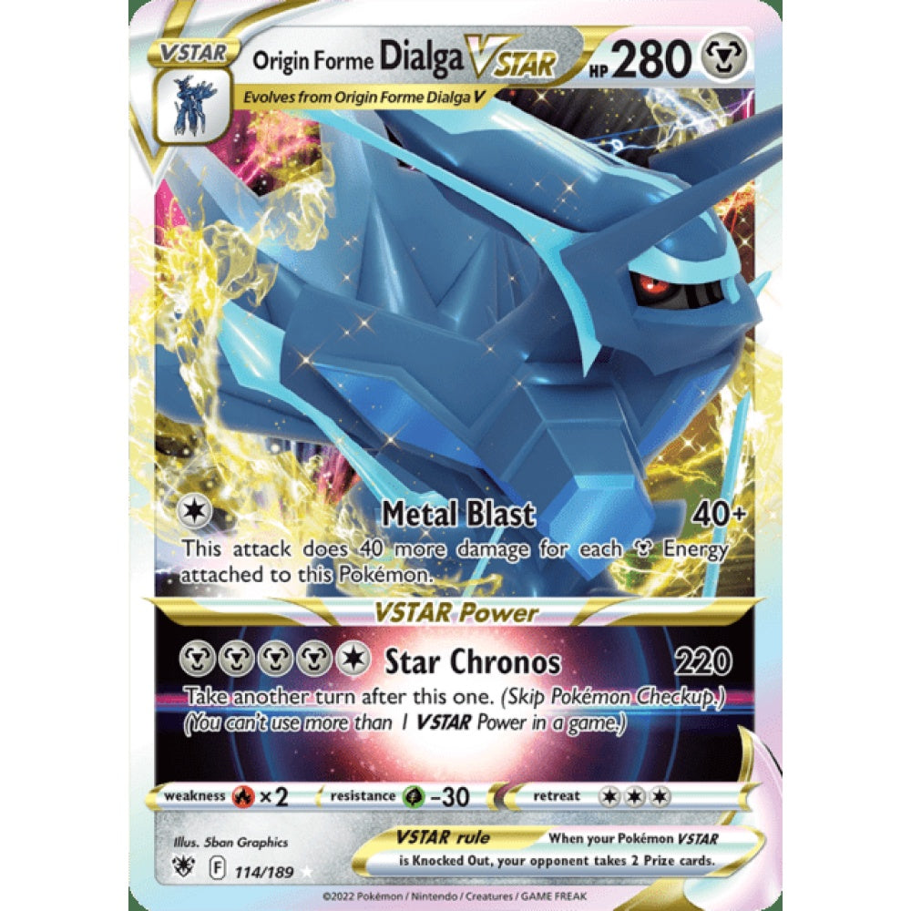 Origin Forme Dialga VSTAR Ultra Rare 114/189 Pokemon Card Game Astral Radiance