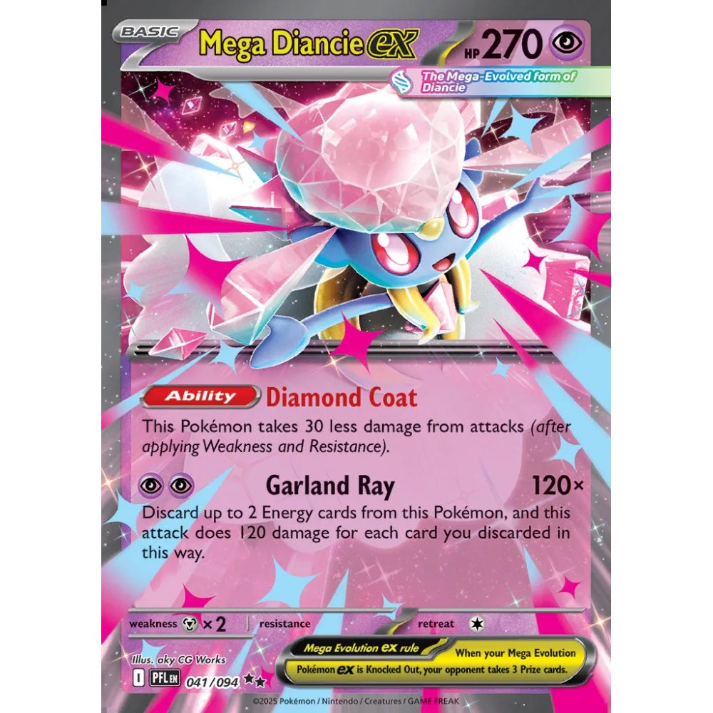 Mega Diancie ex Double Rare 041/094 Pokemon Card Game Phantasmal Flames