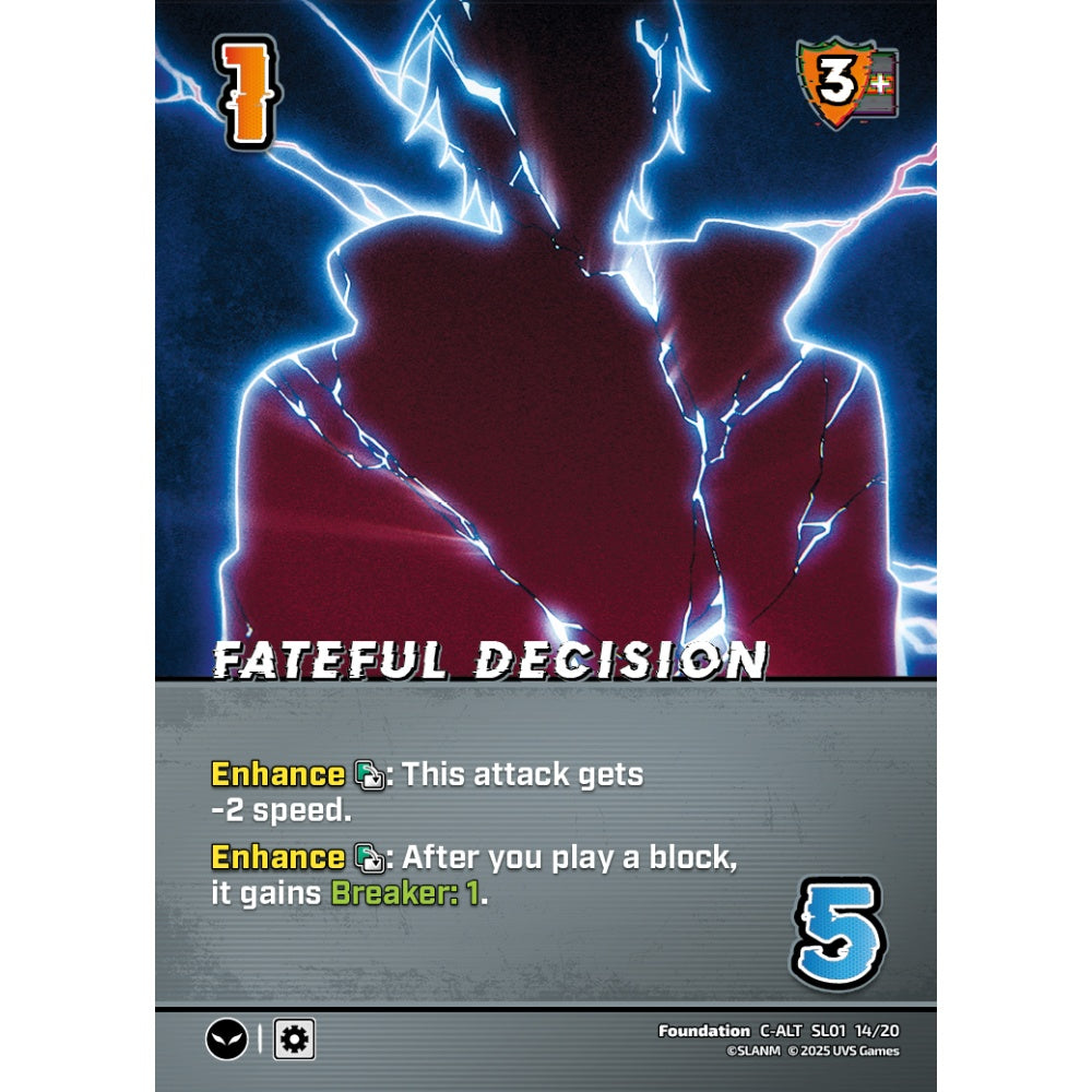 Fateful Decision, 14/20, C-ALT, UniVersus, Solo Leveling Challenger Deck