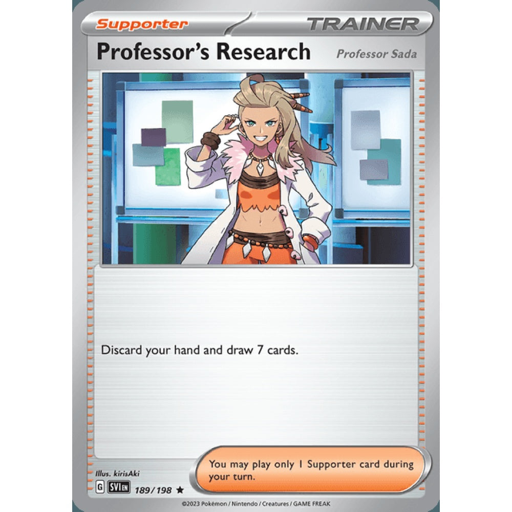 Professor's Research Rare 189/198 Pokemon Card Game Scarlet & Violet