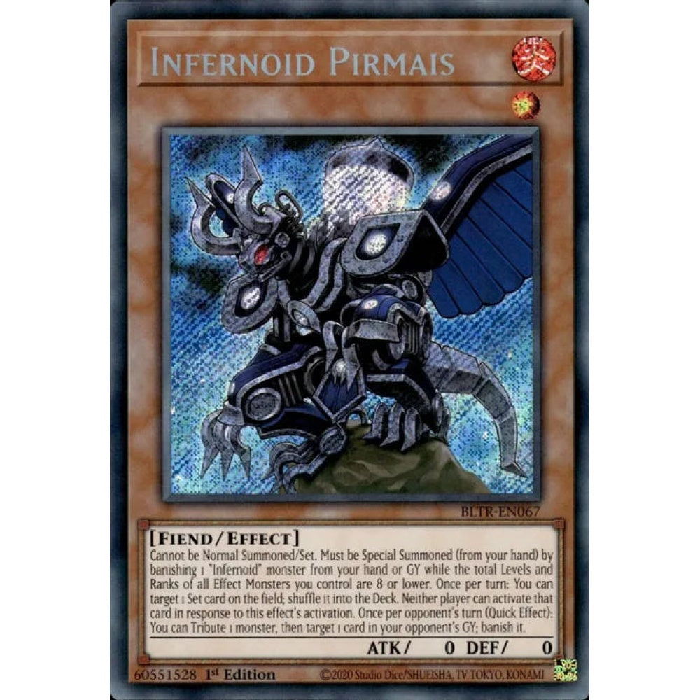 Infernoid Pirmais, BLTR-EN067, Secret Rare, Yu-Gi-Oh!, Battles of Legend: Terminal Revenge