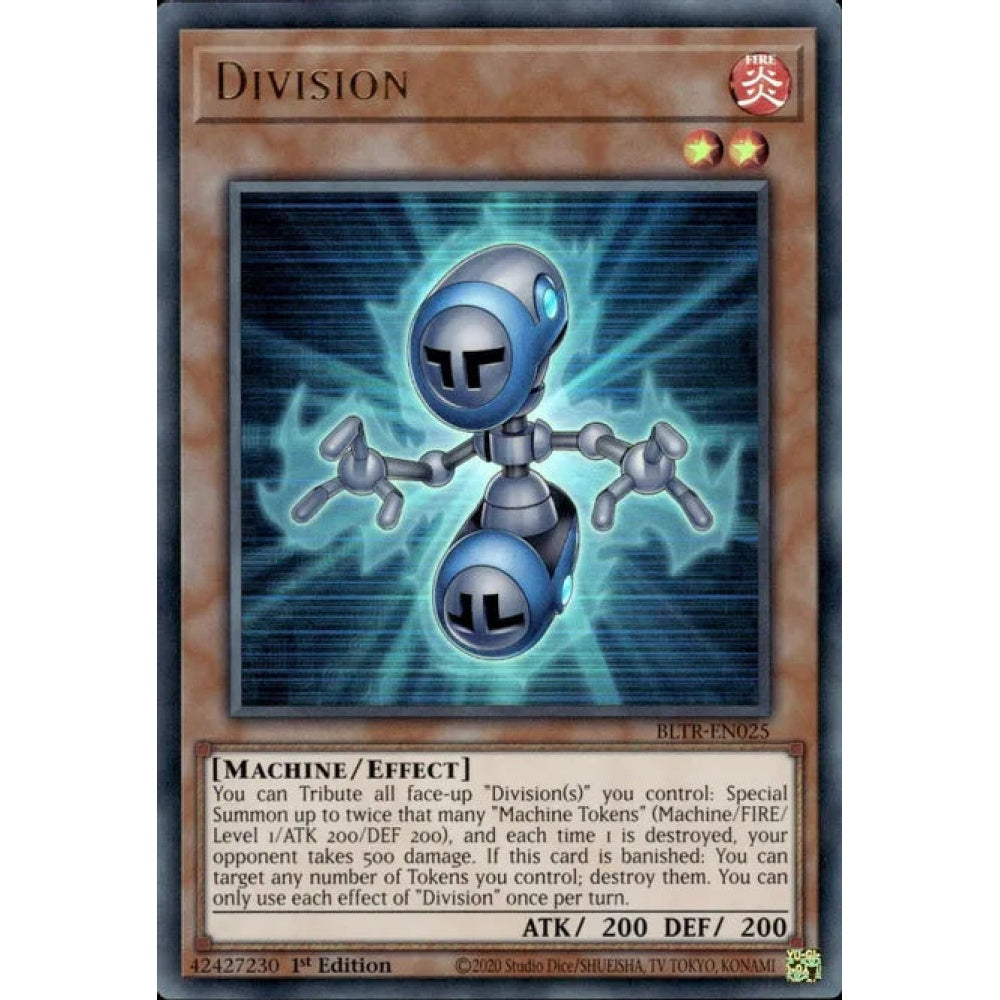 Division, BLTR-EN025, Ultra Rare, Yu-Gi-Oh!, Battles of Legend: Terminal Revenge