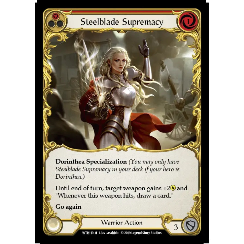 Steelblade Supremacy WTR119 Majestic Flesh & Blood Trading Card Game Welcome to Rathe in Regular Art
