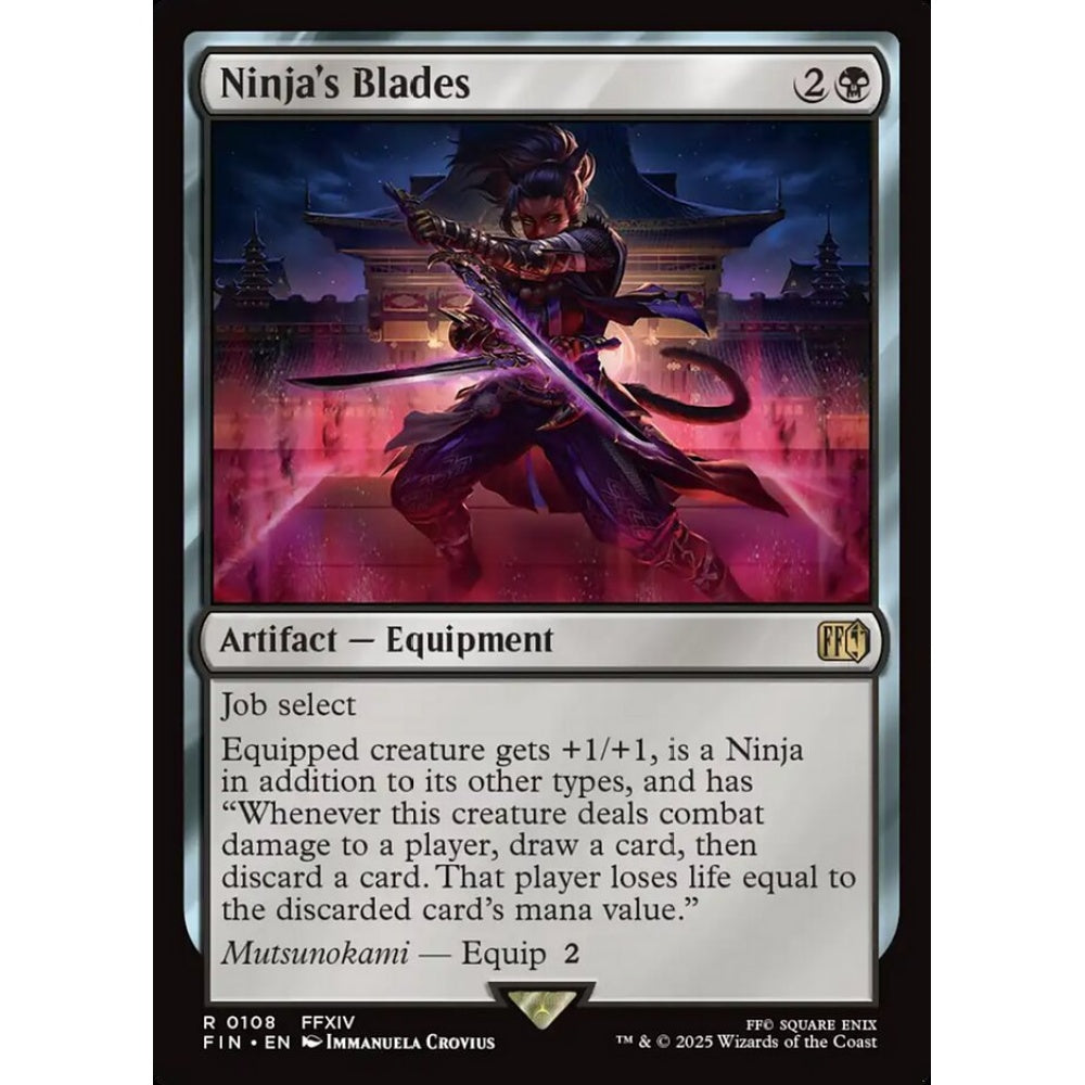 Ninja's Blades rare 108 Magic the Gathering Final Fantasy