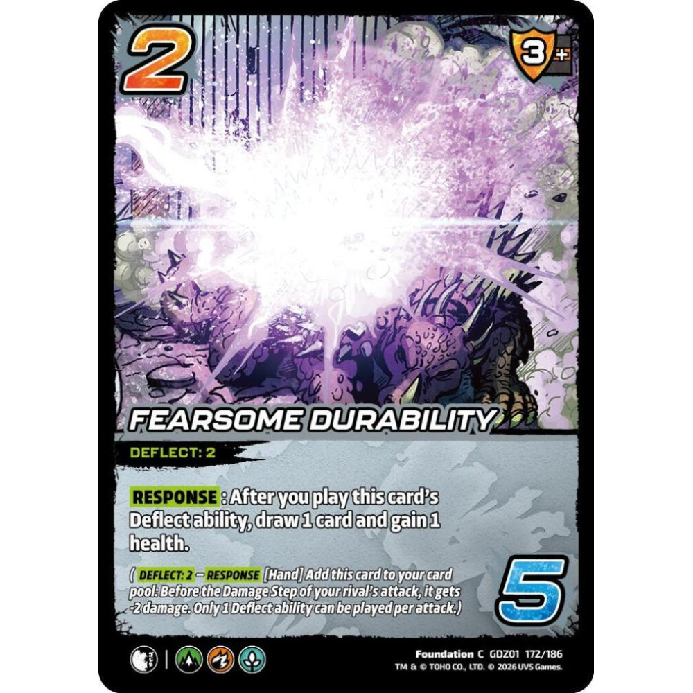 Fearsome Durability GDZ01 172/186 GDZ01 Universus Godzilla: Reign of Kaiju Foundation C