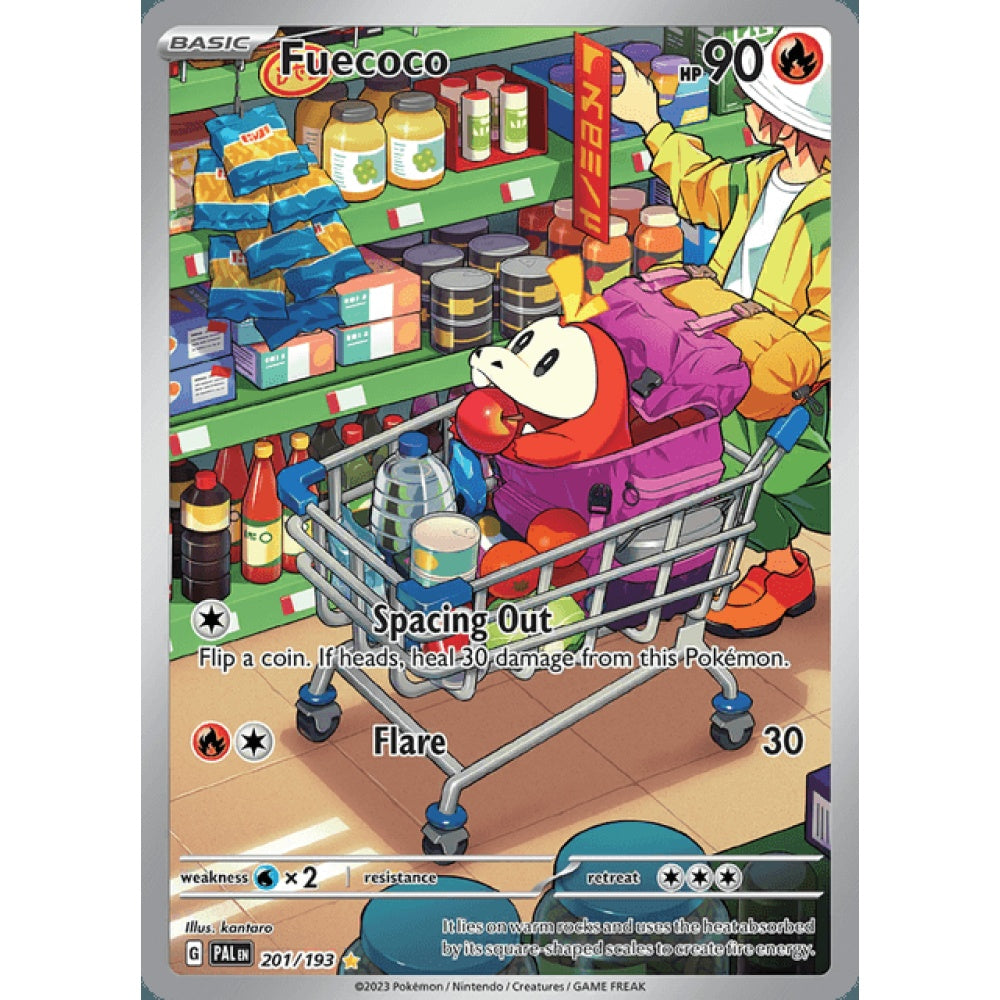 Fuecoco Illustration Rare 201/193 Pokemon Card Game Paldea Evolved
