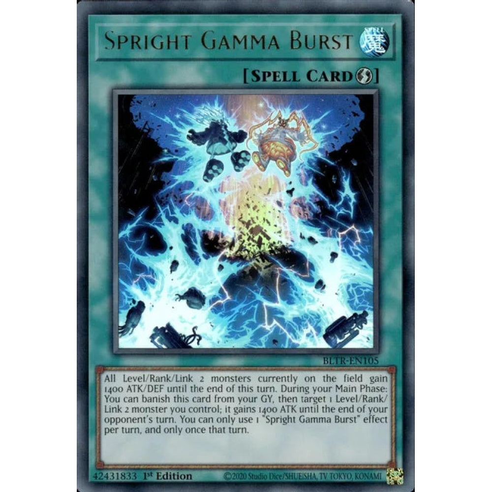 Spright Gamma Burst, BLTR-EN105, Ultra Rare, Yu-Gi-Oh!, Battles of Legend: Terminal Revenge