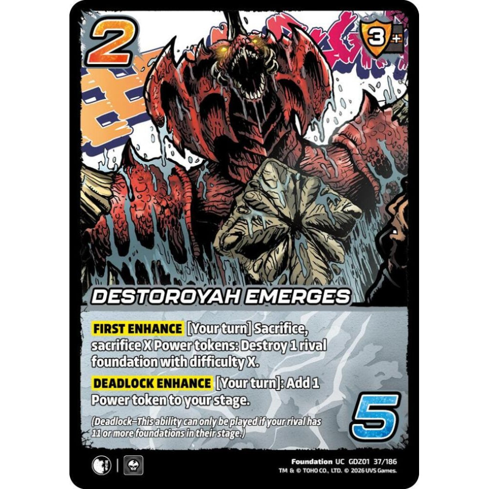Destoroyah Emerges GDZ01 37/186 GDZ01 Universus Godzilla: Reign of Kaiju Foundation UC