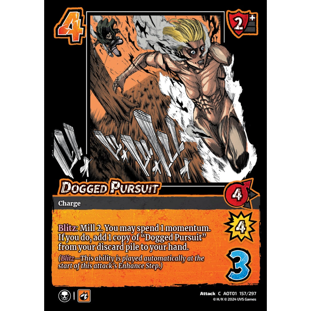 Dogged Pursuit, 157/297, C, UniVersus, Attack on Titan: Battle for Humanity
