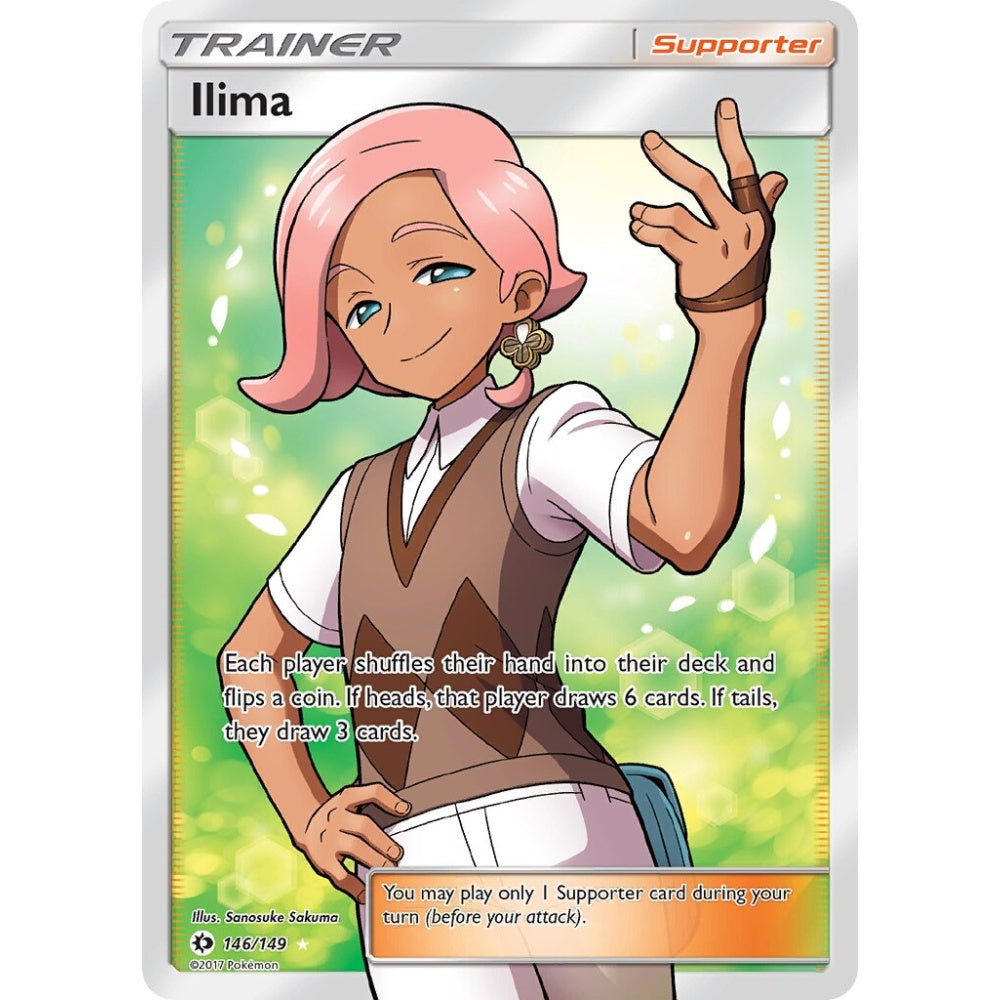 Ilima Rare Ultra 146/149 Pokemon Card Game Sun & Moon