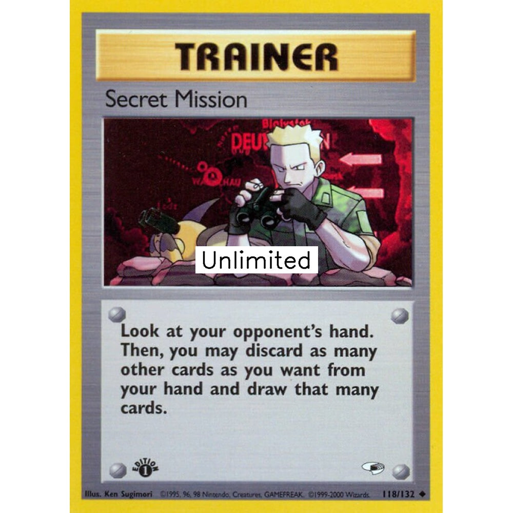 Secret Mission Uncommon 118/132 Pokemon Card Game Gym Heroes