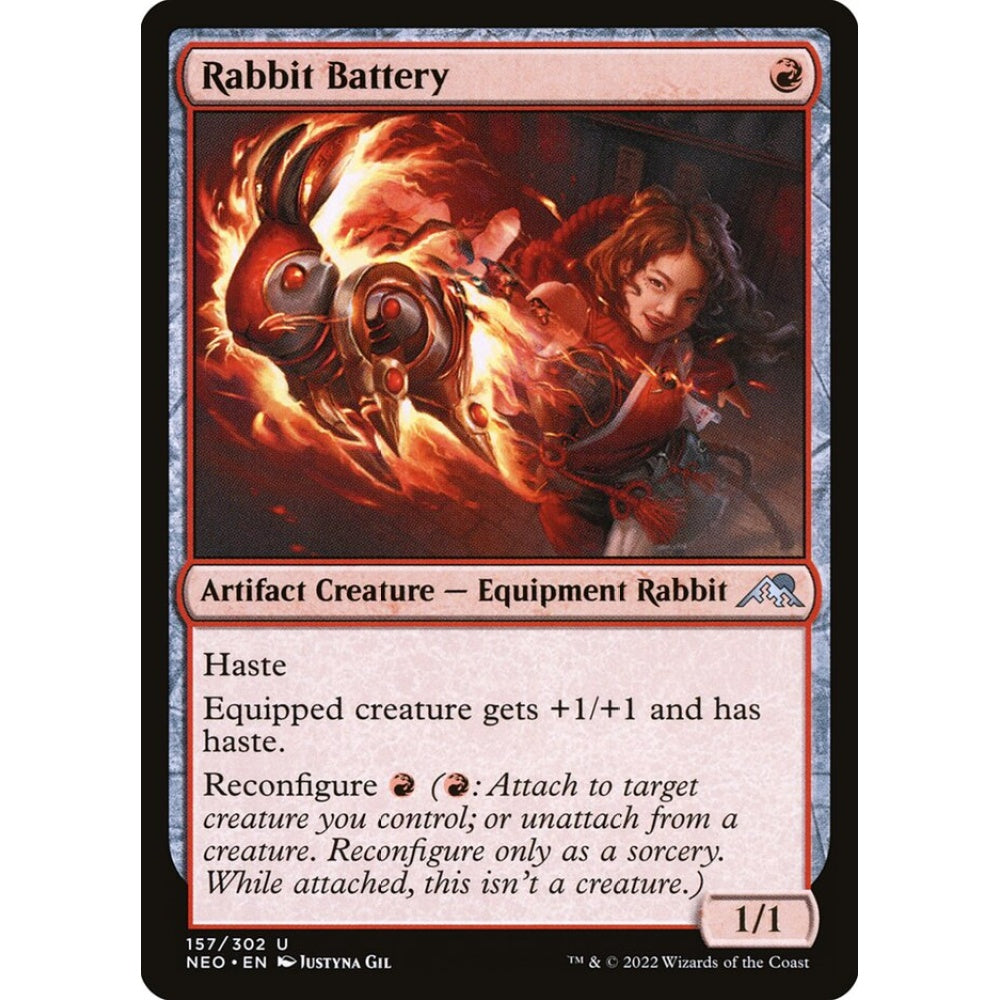 Rabbit Battery uncommon 157 Magic the Gathering Kamigawa: Neon Dynasty