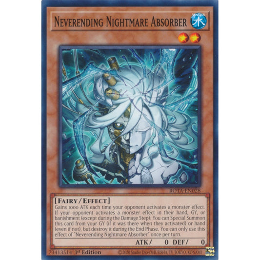 Neverending Nightmare Absorber ROTA-EN028 Common Common Yu-Gi-Oh Rage of the Abyss in Art