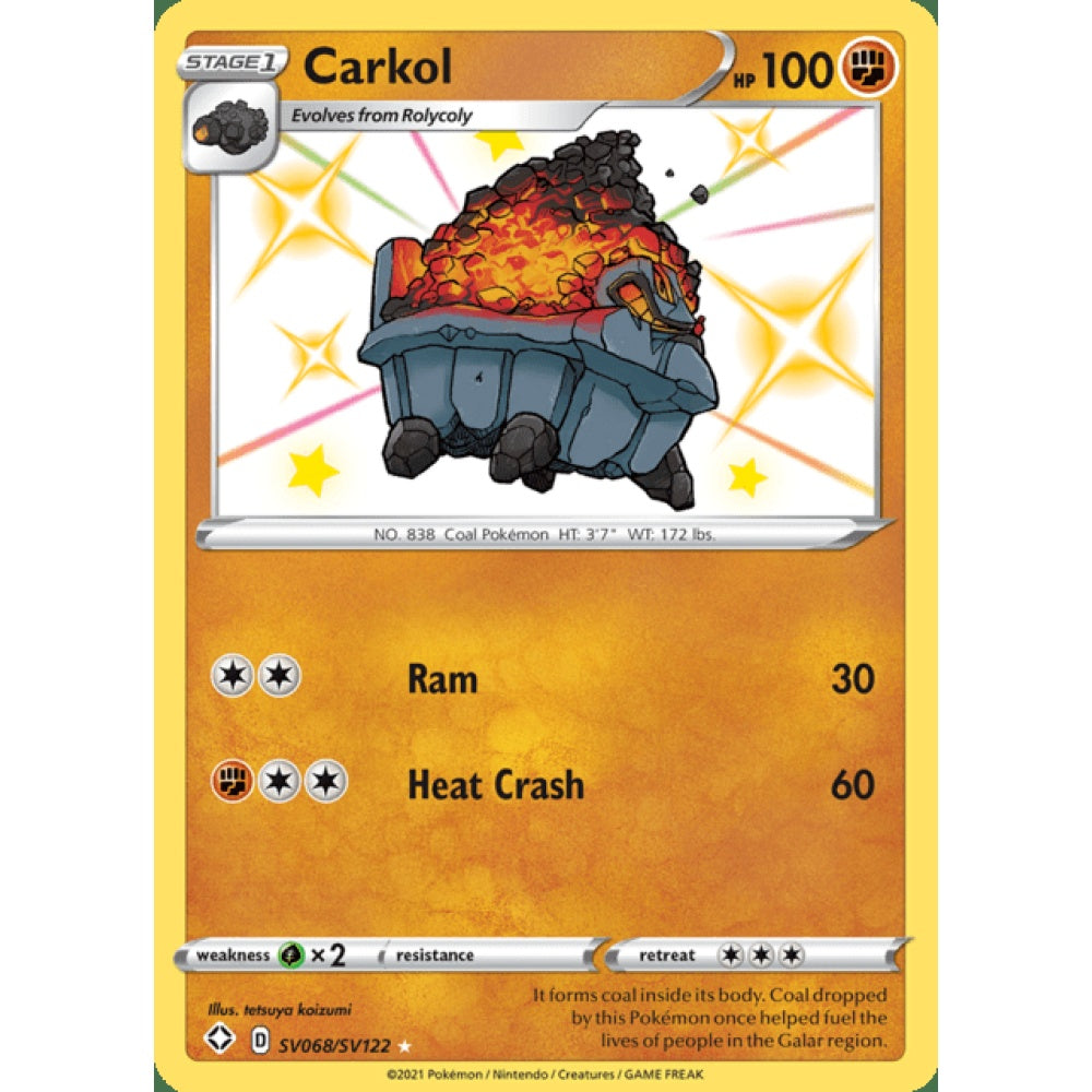 Carkol Double Rare SV68/SV122 Pokemon Card Game Shining Fates
