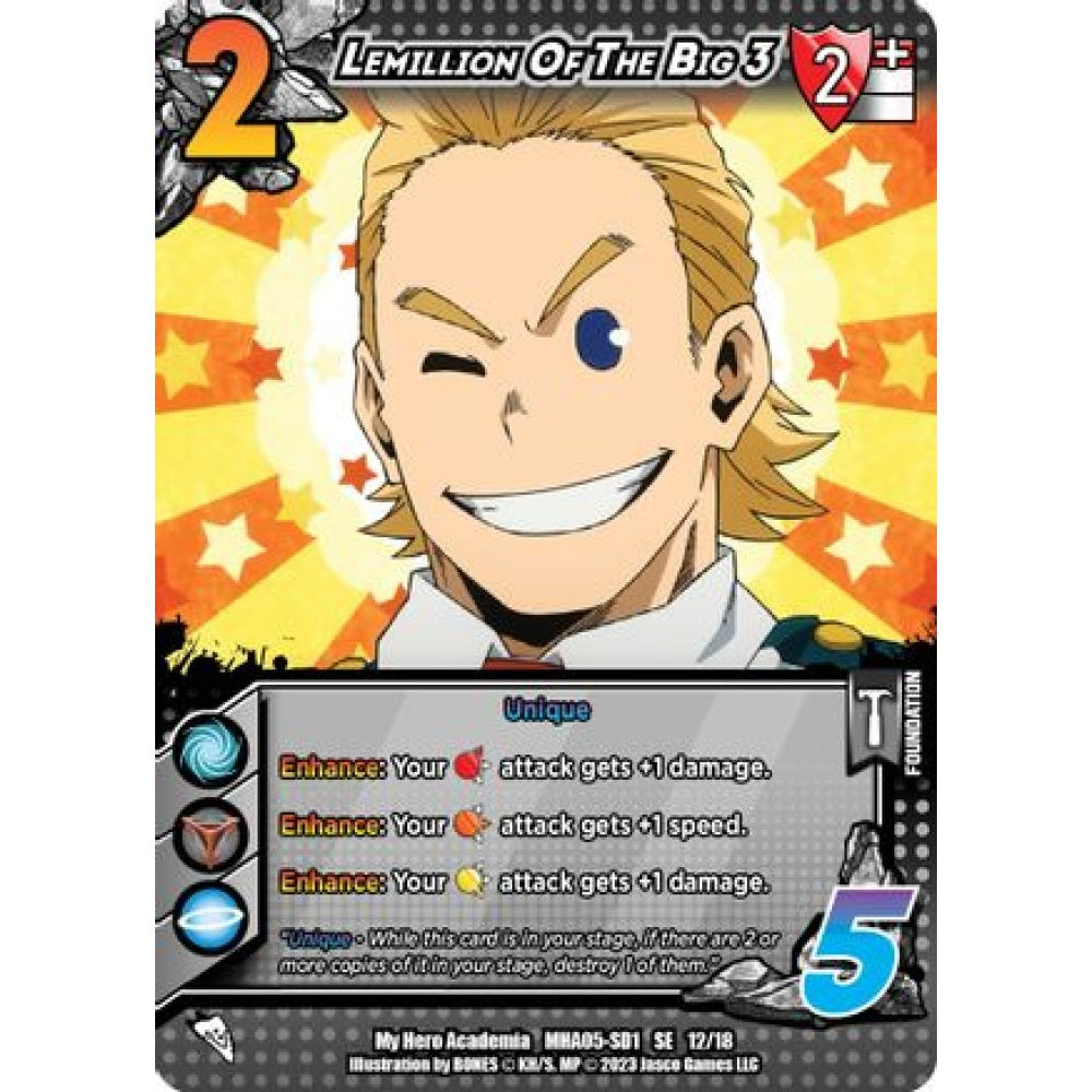 Lemillion Of The Big 3, 12/18, SE, UniVersus, MHA05 Undaunted Raid