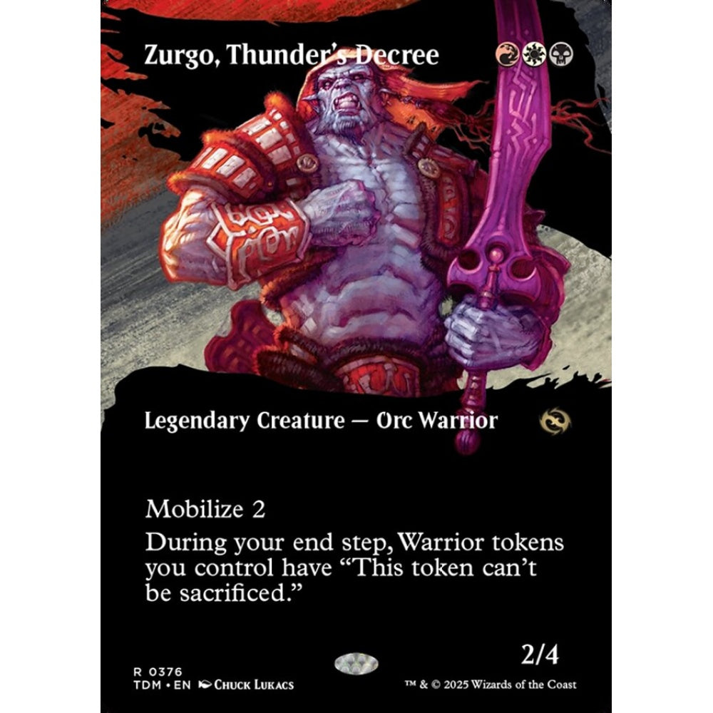 Zurgo, Thunder's Decree rare 376 Magic the Gathering Tarkir: Dragonstorm