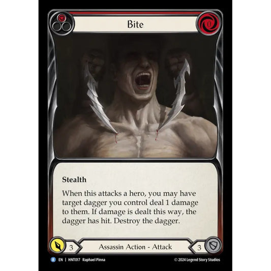 Bite HNT017 Rare Flesh & Blood Trading Card Game The Hunted in Regular Art