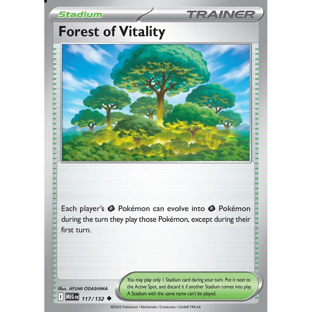 Forest of Vitality Uncommon 117/132 Pokemon Card Game Mega Evolution