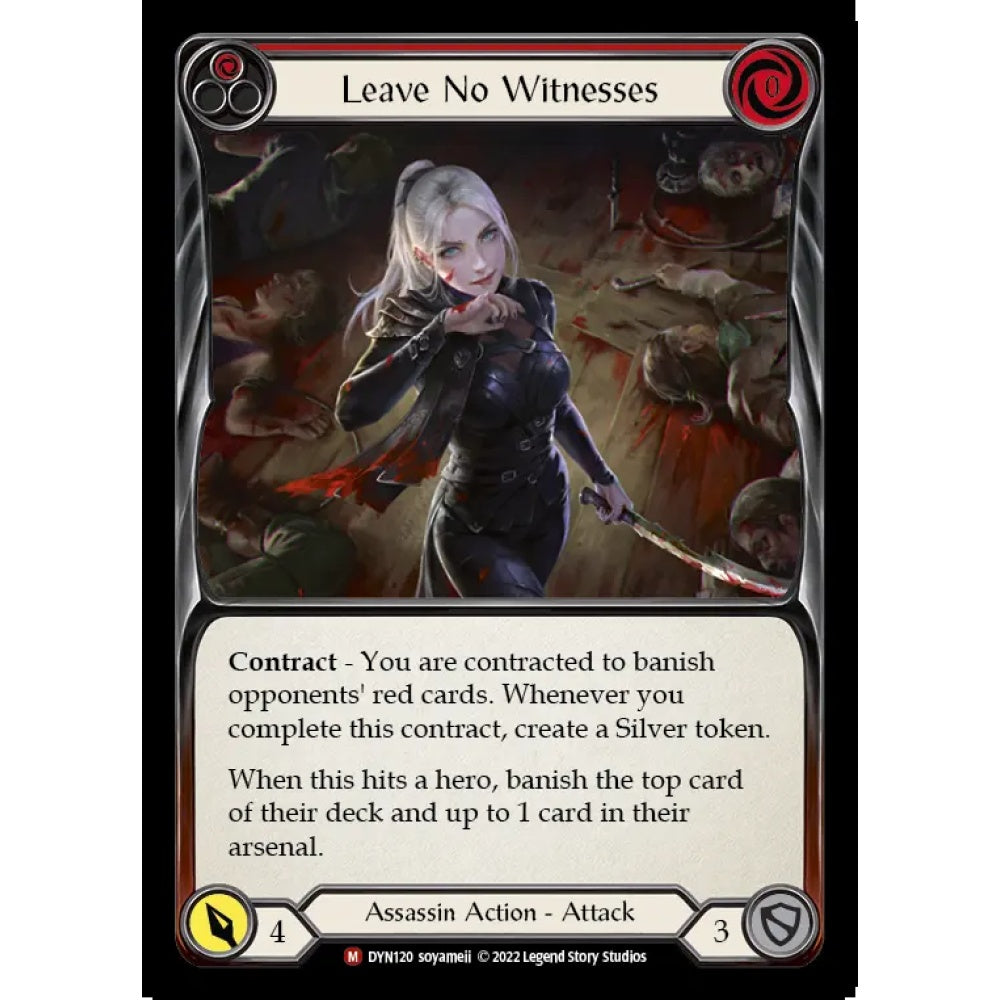 Leave No Witnesses DYN120 Majestic Flesh & Blood Trading Card Game Dynasty in Regular Art