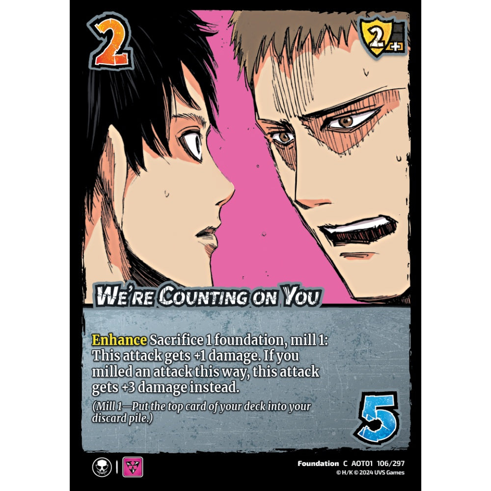 We're Counting on You, 106/297, C, UniVersus, Attack on Titan: Battle for Humanity