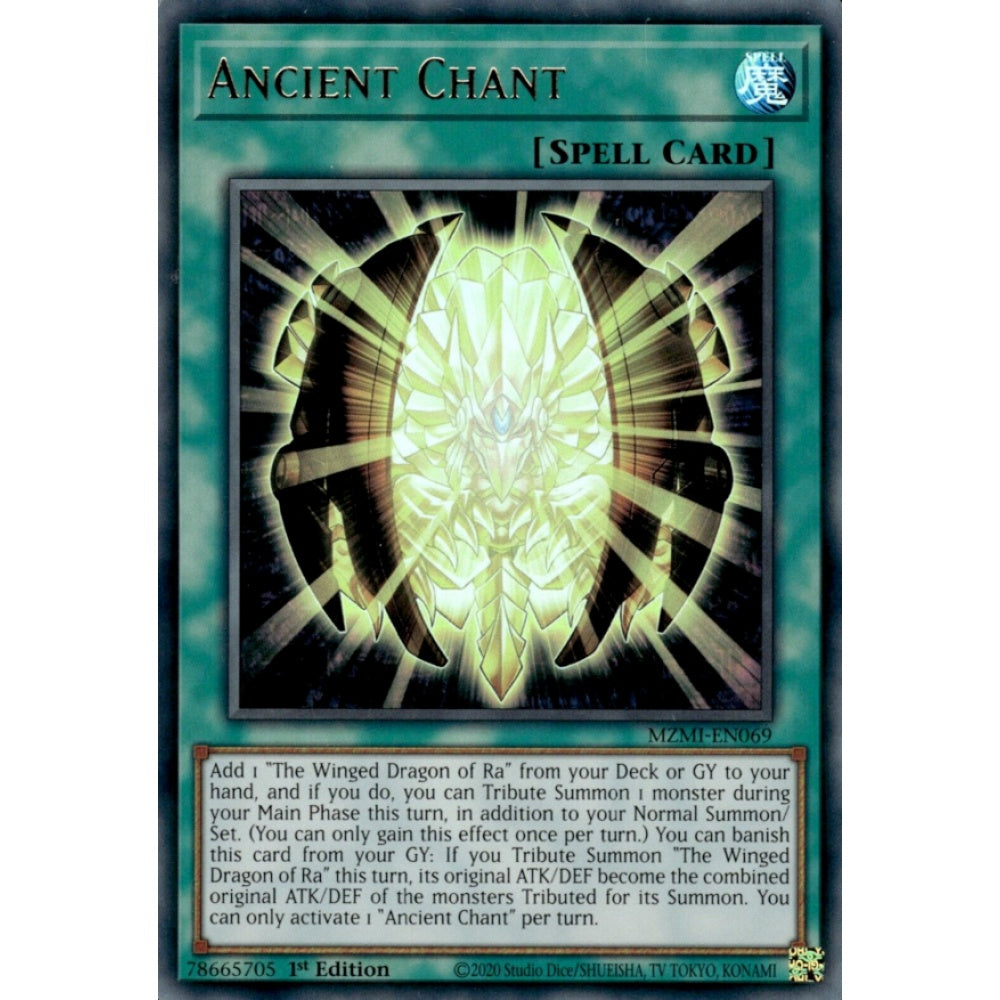 Ancient Chant MZMI-EN069 Ultra Ultra Rare Yu-Gi-Oh Maze of Millennia in Art
