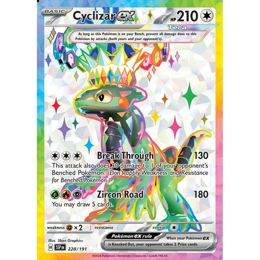 Cyclizar ex Ultra Rare 228/191 Pokemon Card Game Surging Sparks