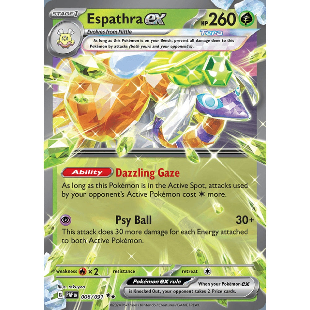 Espathra ex Double Rare 006/091 Pokemon Card Game Paldean Fates