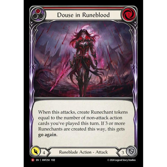 Douse in Runeblood HNT254 Majestic Flesh & Blood Trading Card Game The Hunted in Regular Art