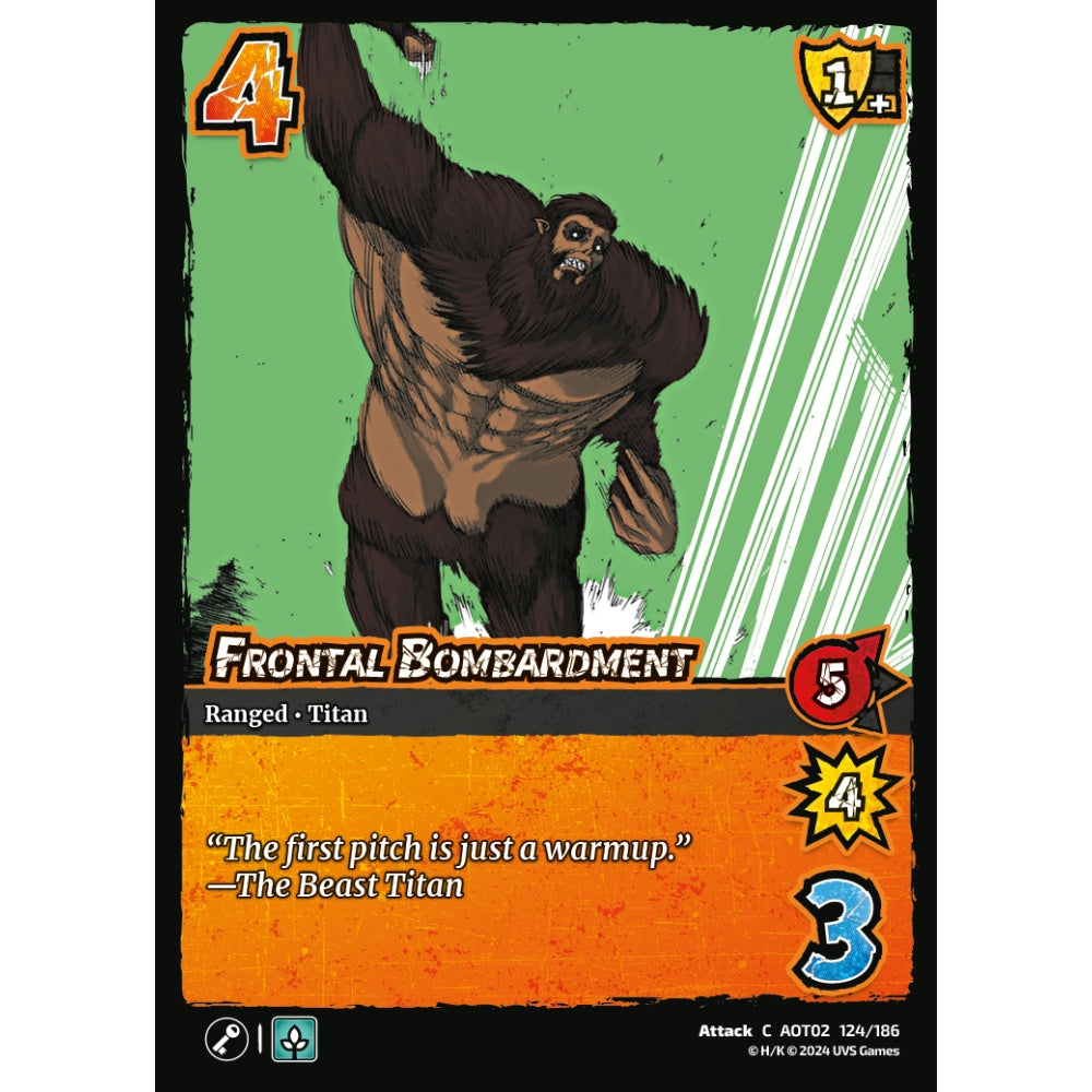 Frontal Bombardment, 124/186, AOT02, Universus, Attack on Titan: Origins of Power, Attack, C