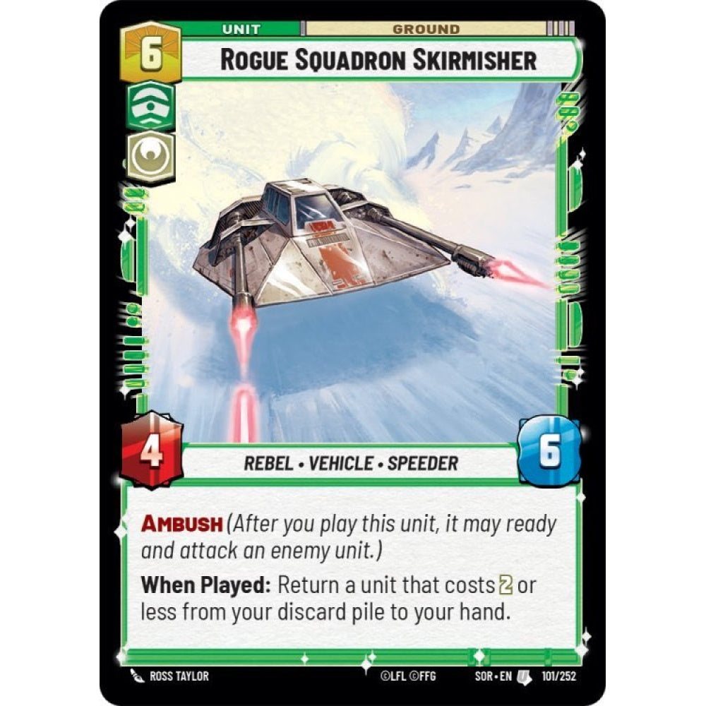 Rogue Squadron Skirmisher, 101, U, Star Wars Unlimited, Sparks Of Rebellion
