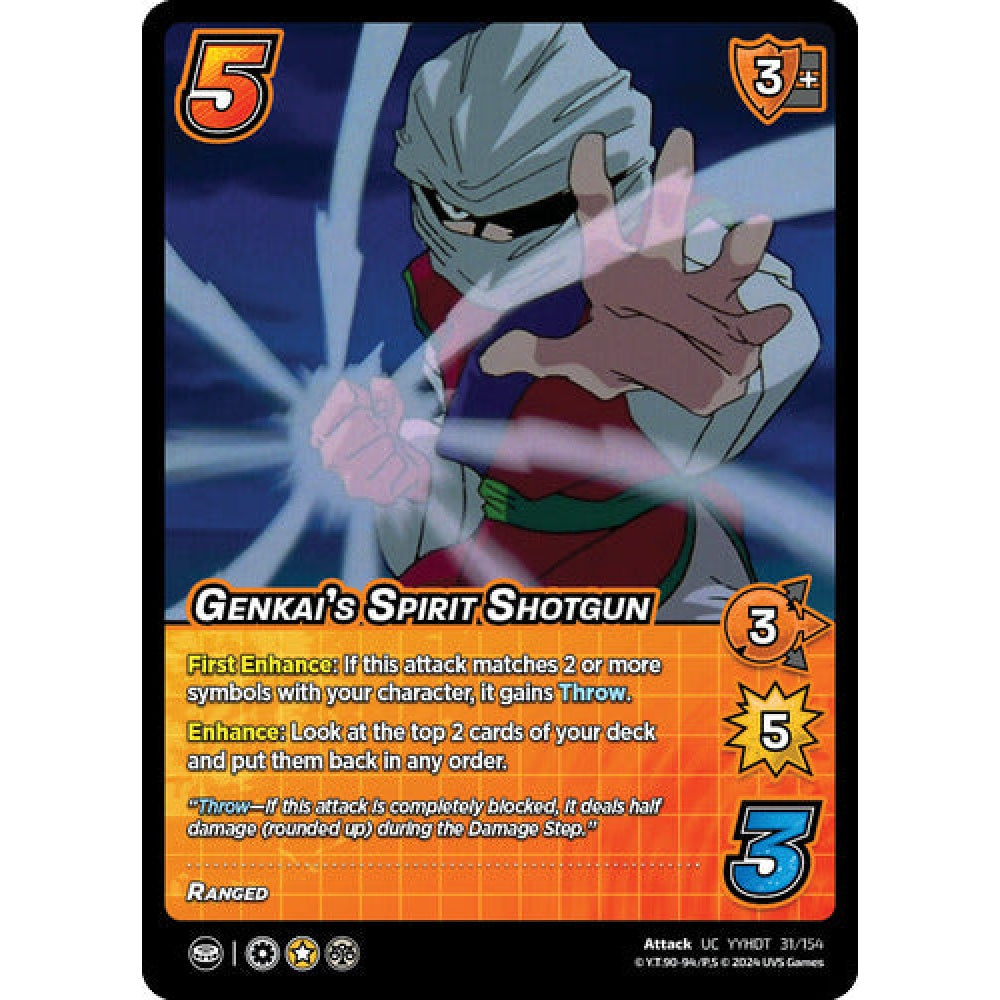 Genkai's Spirit Shotgun, 31/154, UC, UniVersus, Yu Yu Hakusho: Dark Tournament