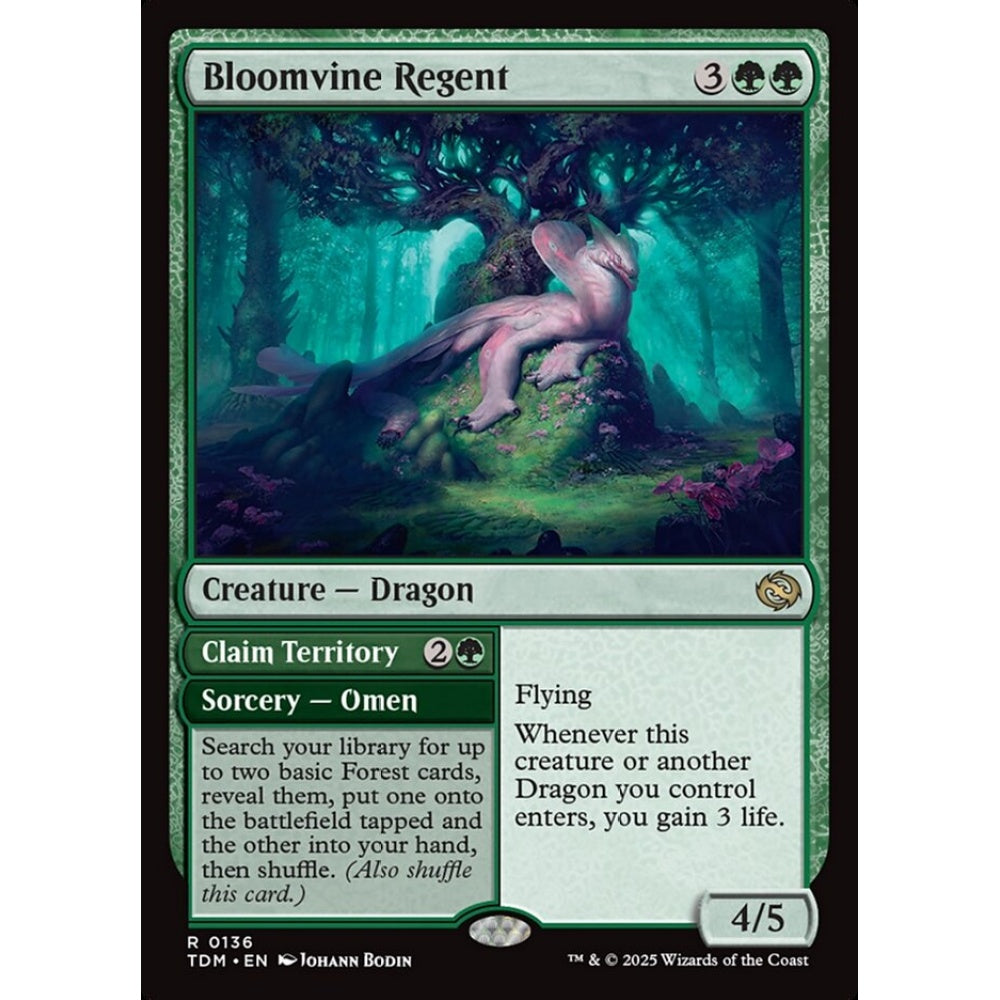 Bloomvine Regent // Claim Territory rare 136 Magic the Gathering Tarkir: Dragonstorm