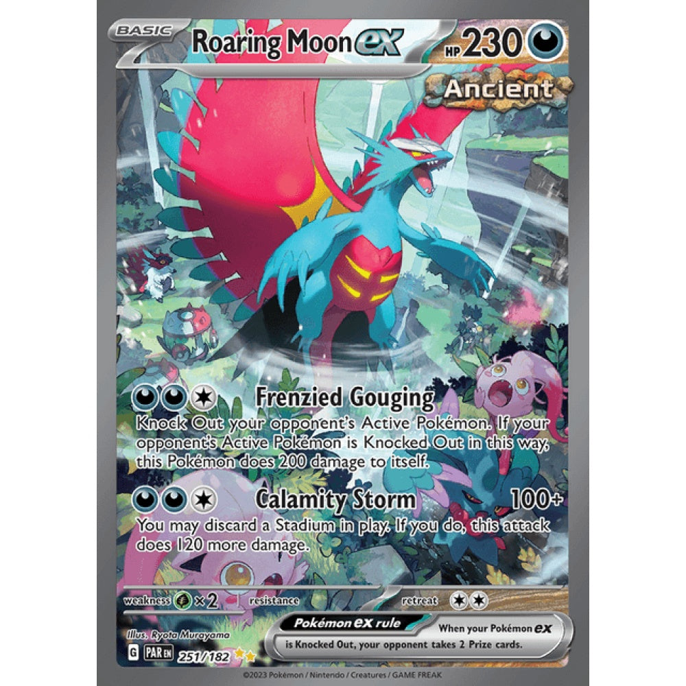 Roaring Moon ex Secret Illustration Rare 251/182 Pokemon Card Game Paradox Rift
