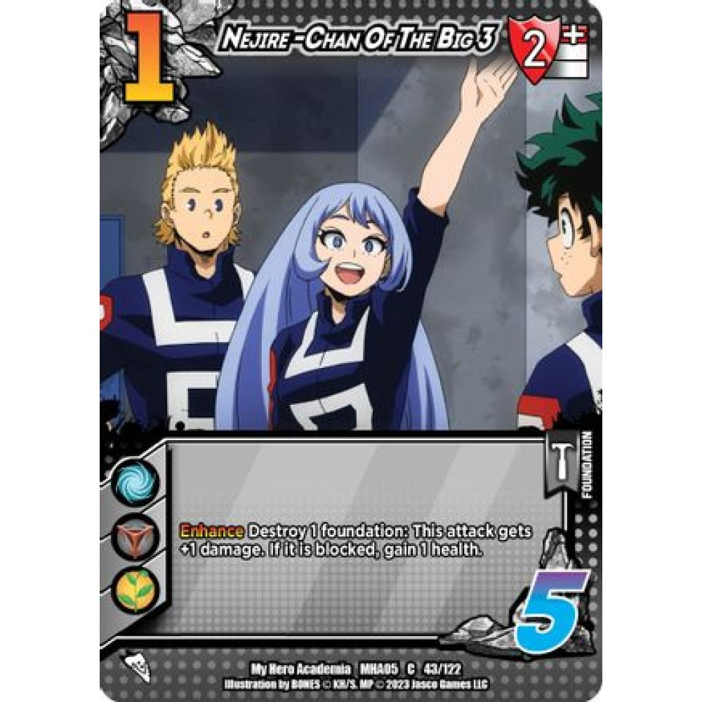 Nejire-Chan Of The Big 3, 43/122, C, UniVersus, MHA05 Undaunted Raid