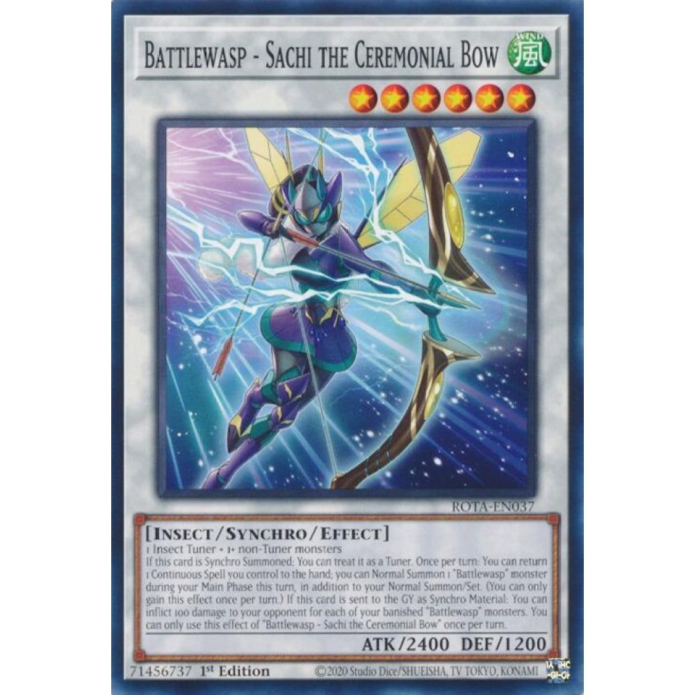 Battlewasp - Sachi the Ceremonial Bow ROTA-EN037 Common Yu-Gi-Oh Rage of the Abyss