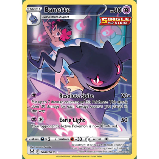 Banette Illustration Rare TG7/TG30 Pokemon Card Game Lost Origins