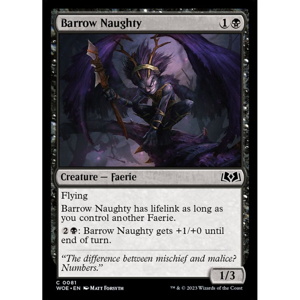 Barrow Naughty, common, 81, Magic the Gathering, Wilds of Eldraine