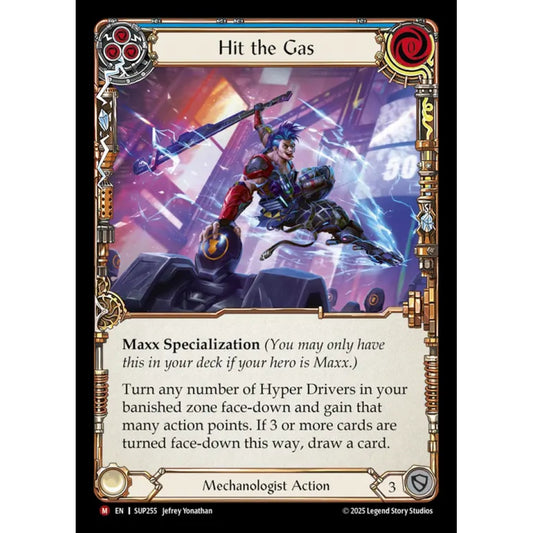 Hit the Gas SUP255 Majestic Flesh & Blood Trading Card Game Super Slam in Regular Art