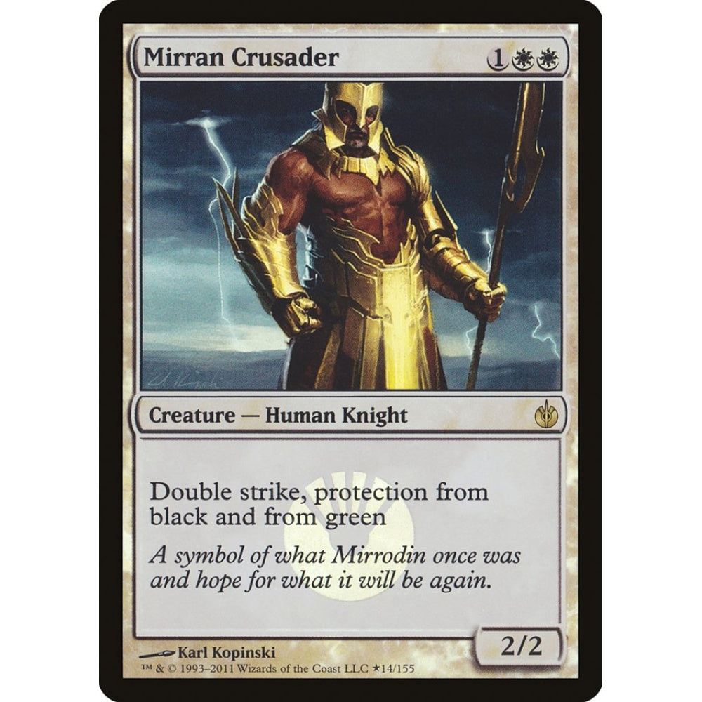 Mirran Crusader rare 14★ Magic the Gathering Mirrodin Besieged Promos
