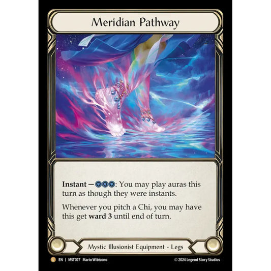 Meridian Pathway MST027-RF Legendary Flesh & Blood Trading Card Game Part the Mistveil in Rainbow Foil Art