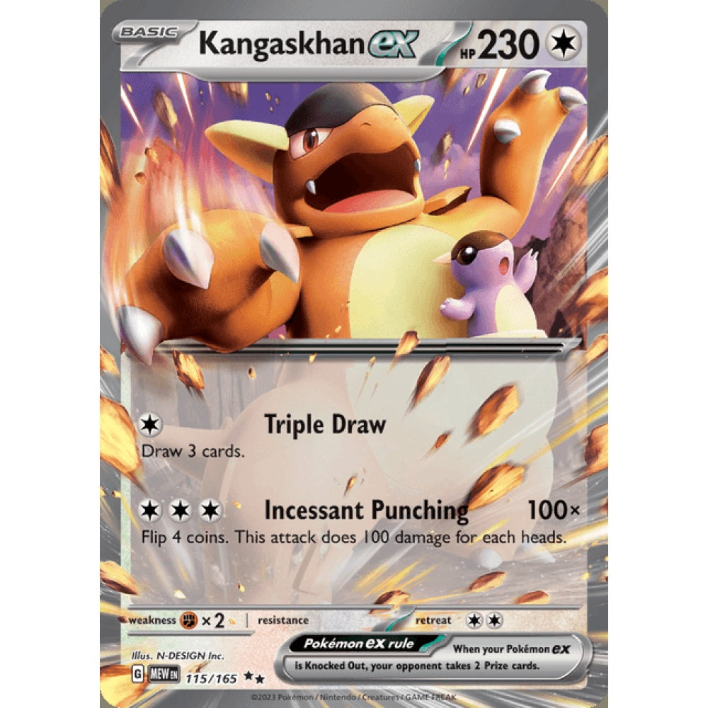 Kangaskhan ex Double Rare 115/165 Pokemon Card Game Pokémon 151