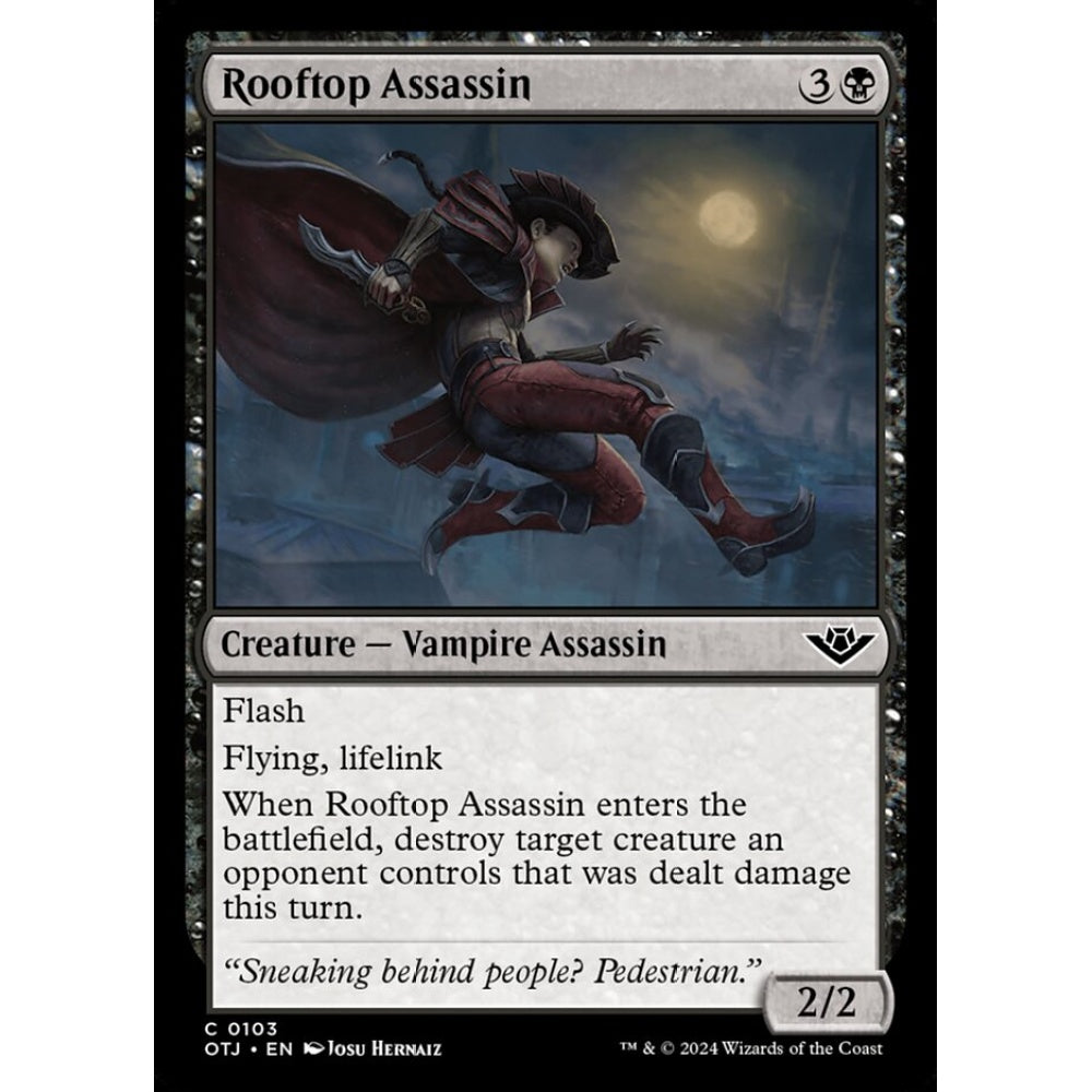 Rooftop Assassin, 103, common, Magic: The Gathering, Outlaws of Thunder Junction
