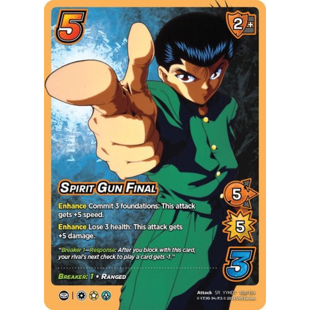 SPIRIT GUN FINAL, 158/154, SR, UniVersus, Yu Yu Hakusho: Dark Tournament
